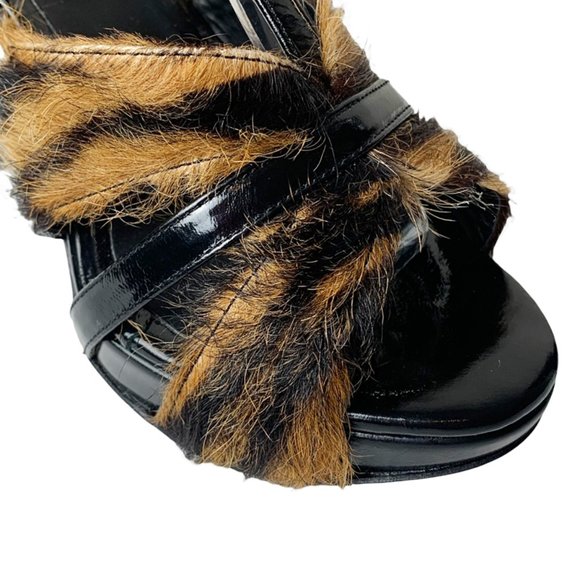 BLAQUE Calf Hair Tiger Print Platform Shoe - Picture 6 of 10